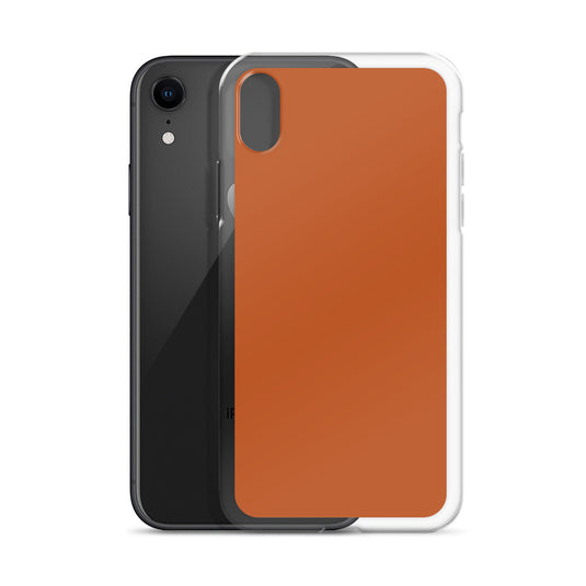 Plain Color Tenne Brown iPhone Case Clear Bump Resistant Flexible CREATIVETECH