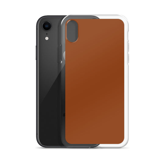 Plain Color Saddle Brown iPhone Case Clear Bump Resistant Flexible CREATIVETECH