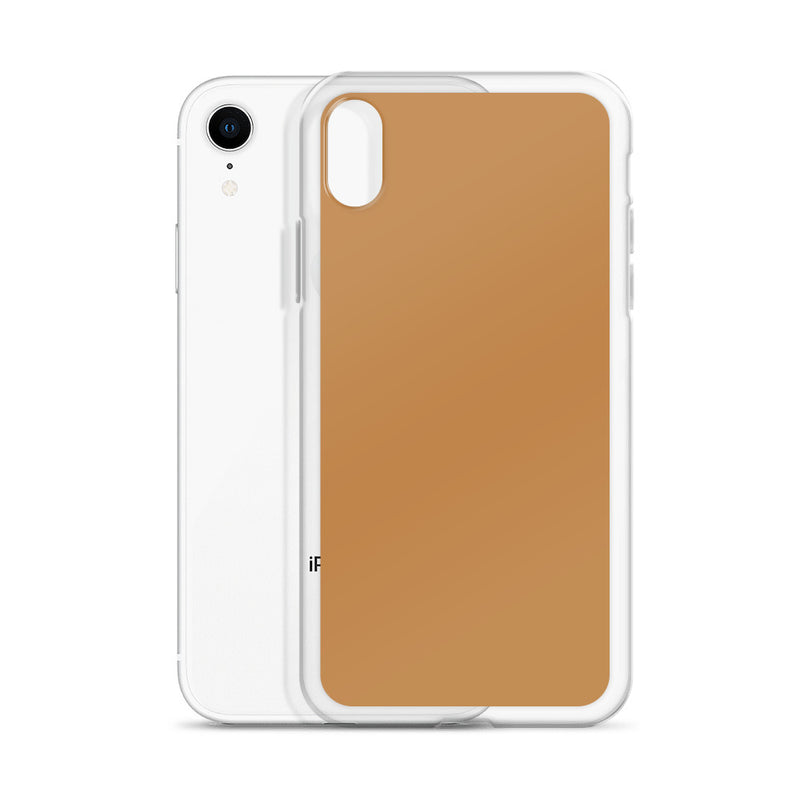 Load image into Gallery viewer, Plain Color Nude Yellow Brown iPhone Case Clear Bump Resistant Flexible CREATIVETECH