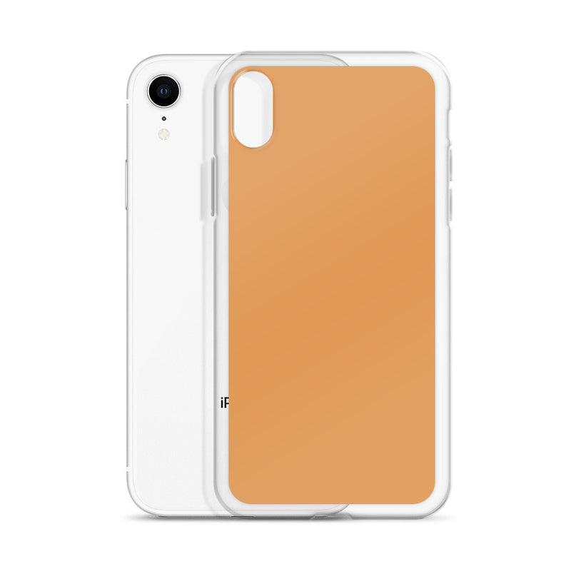 Load image into Gallery viewer, Plain Color Classy Orange iPhone Case Clear Bump Resistant Flexible CREATIVETECH