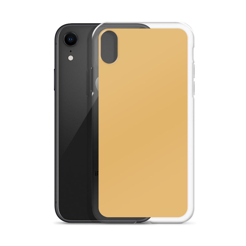 Load image into Gallery viewer, Plain Color Fawn Beige Brown iPhone Case Clear Bump Resistant Flexible CREATIVETECH