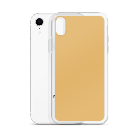 Plain Color Fawn Beige Brown iPhone Case Clear Bump Resistant Flexible CREATIVETECH