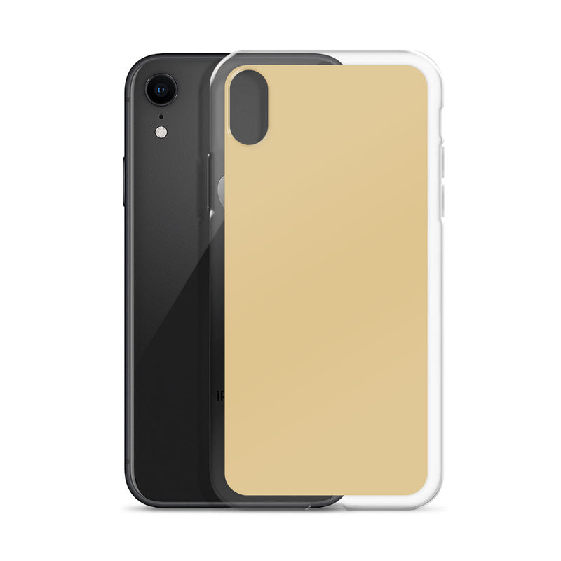 Load image into Gallery viewer, Plain Color New Orleans Beige Brown iPhone Case Clear Bump Resistant Flexible CREATIVETECH