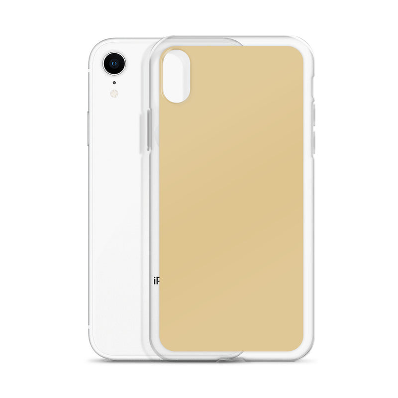 Load image into Gallery viewer, Plain Color New Orleans Beige Brown iPhone Case Clear Bump Resistant Flexible CREATIVETECH