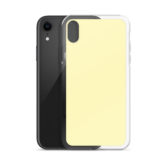 Plain Color Cumulus Yellow iPhone Case Clear Bump Resistant Flexible CREATIVETECH