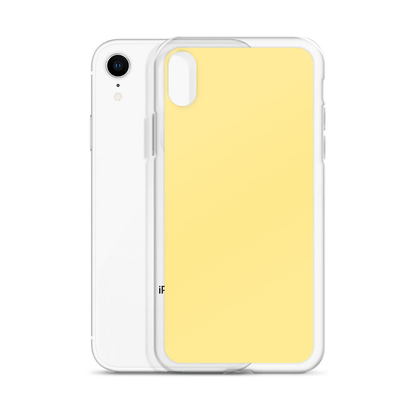 Load image into Gallery viewer, Plain Color Vis Vis Yellow iPhone Case Clear Bump Resistant CREATIVETECH