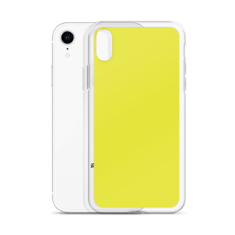 Load image into Gallery viewer, Plain Color Starship Yellow iPhone Case Clear Bump Resistant CREATIVETECH