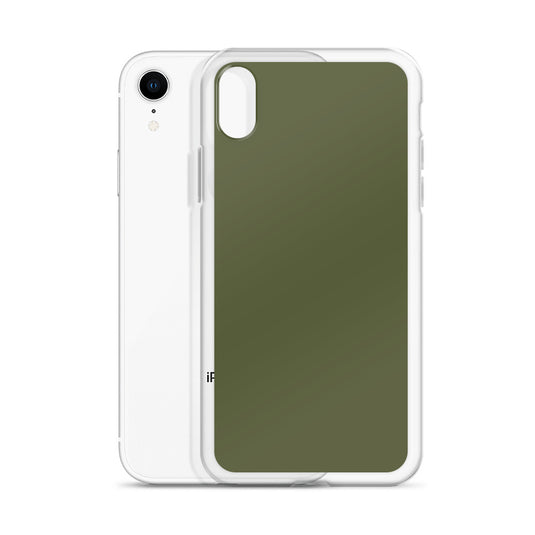 Plain Color Saratoga Green iPhone Case Clear Bump Resistant CREATIVETECH