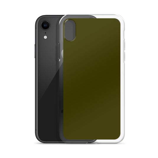 Plain Color Karaka Tabacco Green iPhone Case Clear Bump Resistant CREATIVETECH