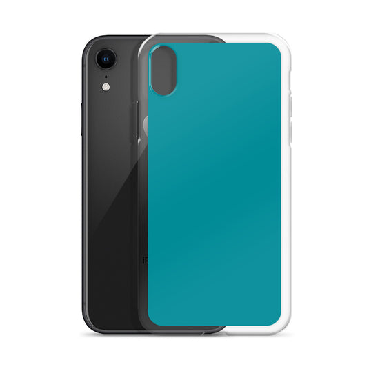 Plain Color Eastern Blue iPhone Case Clear Bump Resistant CREATIVETECH