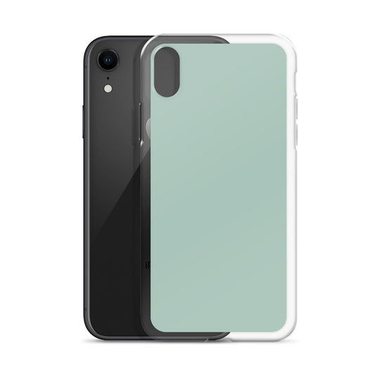 Plain Color Opal Green Blue iPhone Case Clear Bump Resistant CREATIVETECH