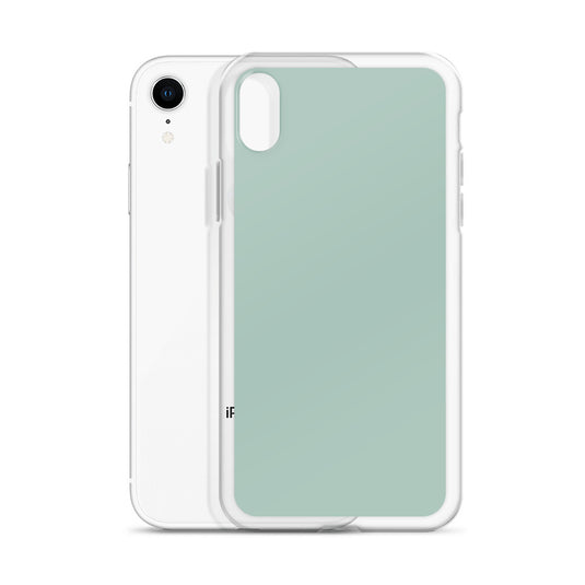 Plain Color Opal Green Blue iPhone Case Clear Bump Resistant CREATIVETECH