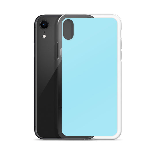 Plain Color Blizzard Blue iPhone Case Clear Bump Resistant CREATIVETECH