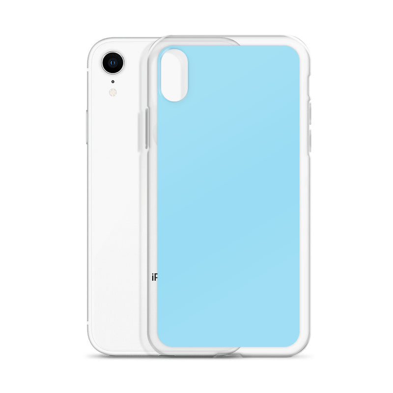 Load image into Gallery viewer, Plain Color Columbia Blue iPhone Case Clear Bump Resistant CREATIVETECH