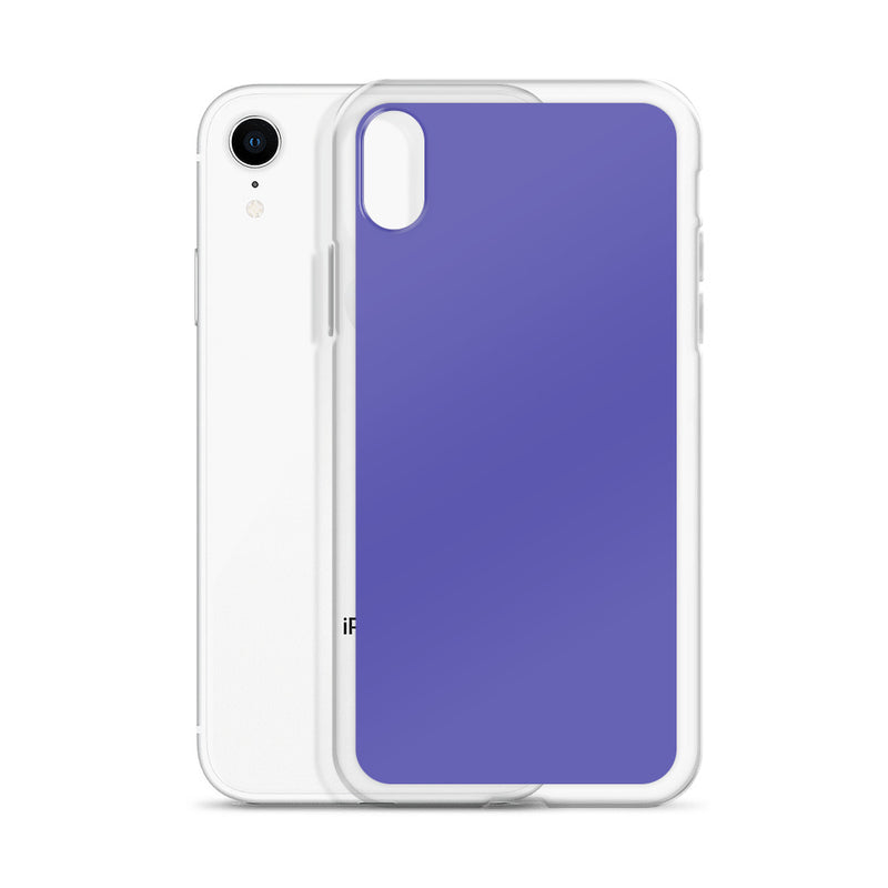 Load image into Gallery viewer, Slate Blue Purple iPhone Clear Thin Case Plain Color CREATIVETECH