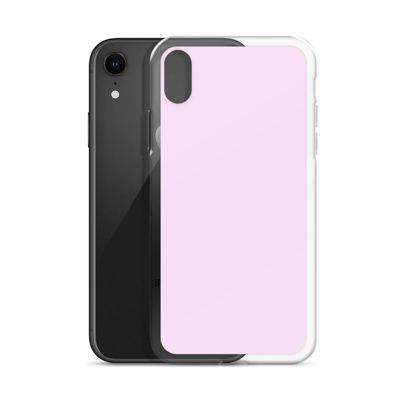 Load image into Gallery viewer, Selago Pink iPhone Clear Thin Case Plain Color CREATIVETECH