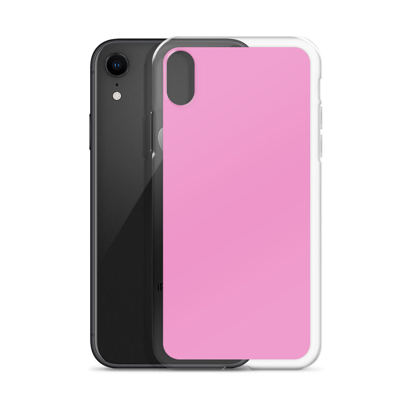 Load image into Gallery viewer, Lavender Rose Pink iPhone Clear Thin Case Plain Color CREATIVETECH