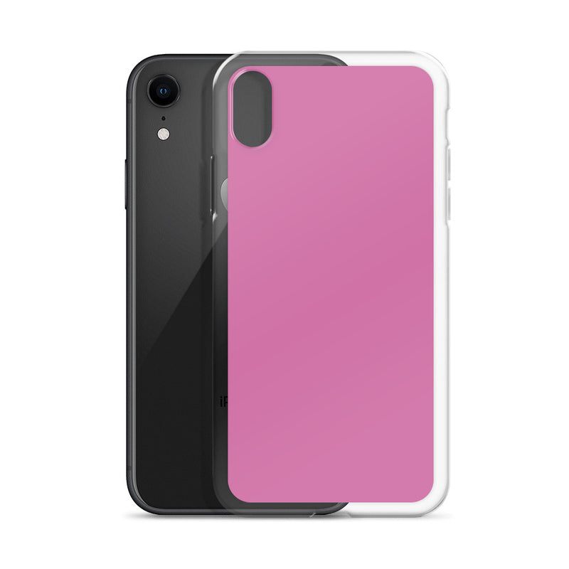 Load image into Gallery viewer, Hopbush Pink iPhone Clear Thin Case Plain Color CREATIVETECH