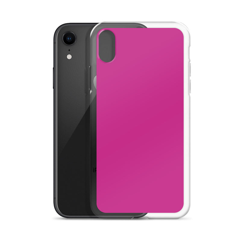 Load image into Gallery viewer, Medium Red Violet iPhone Clear Thin Case Plain Color CREATIVETECH