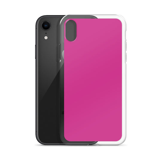 Deep Cerise Pink iPhone Clear Thin Case Plain Color CREATIVETECH