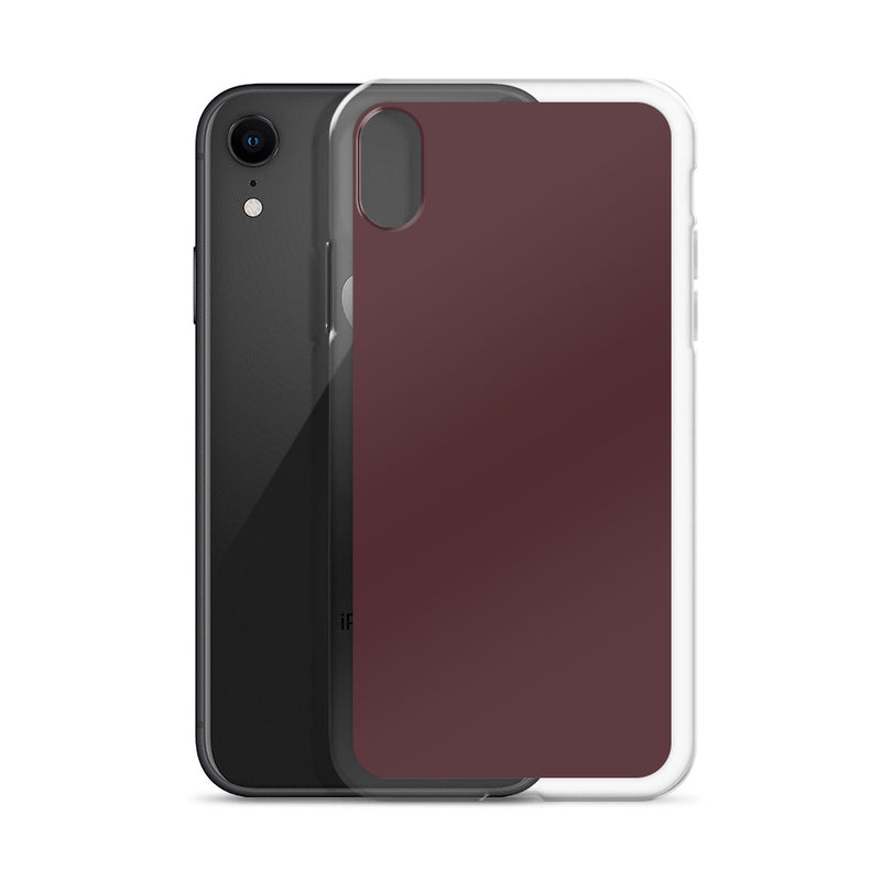 Load image into Gallery viewer, Cab Sav Brown iPhone Clear Thin Case Plain Color CREATIVETECH