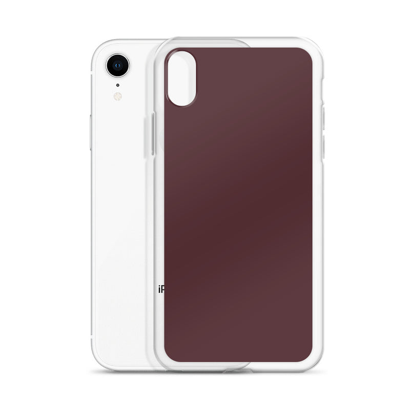 Load image into Gallery viewer, Cab Sav Brown iPhone Clear Thin Case Plain Color CREATIVETECH