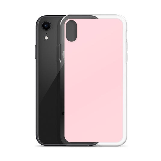 Flamingo Pink iPhone Clear Thin Case Plain Color CREATIVETECH