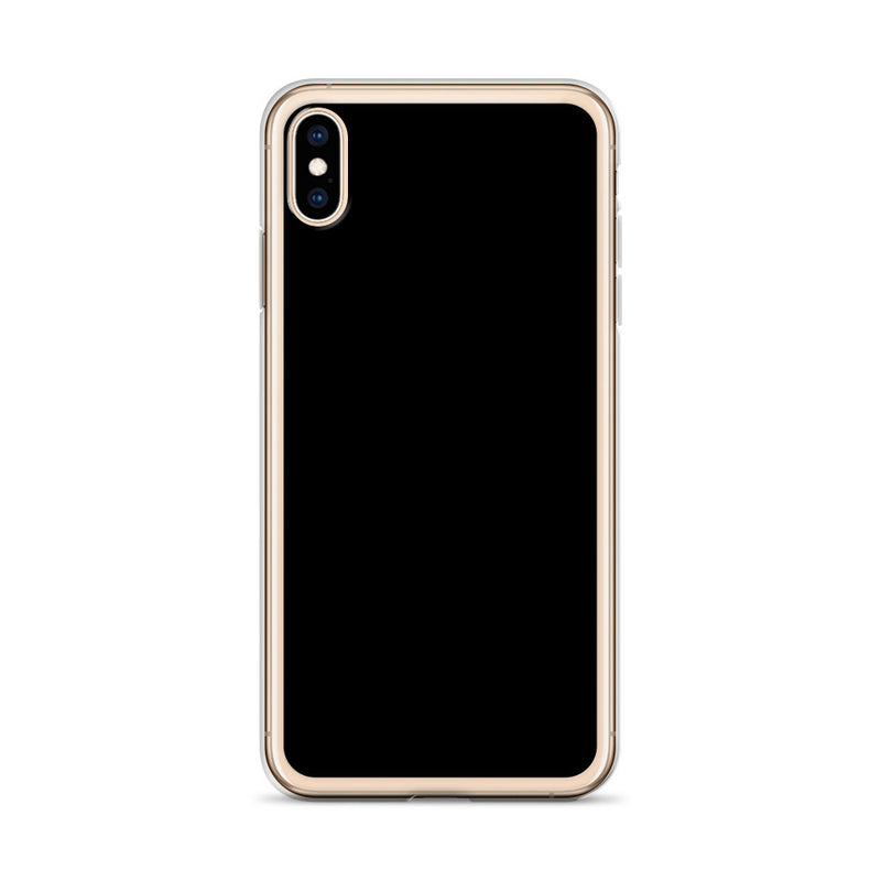 Load image into Gallery viewer, Plain Color Black iPhone Case Clear Bump Resistant Flexible CREATIVETECH