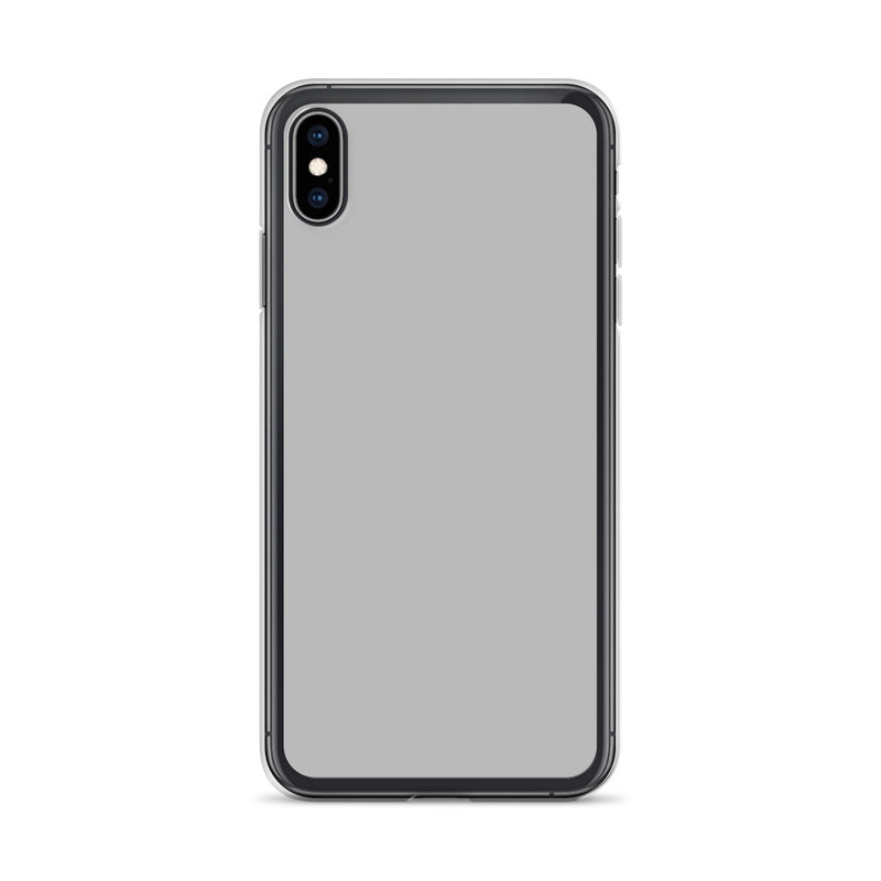 Load image into Gallery viewer, Plain Color Silver Grey iPhone Case Clear Bump Resistant Flexible CREATIVETECH
