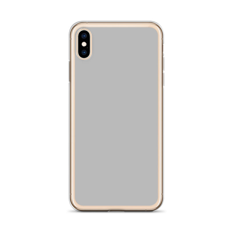 Load image into Gallery viewer, Plain Color Silver Grey iPhone Case Clear Bump Resistant Flexible CREATIVETECH