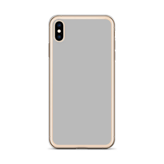 Plain Color Silver Grey iPhone Case Clear Bump Resistant Flexible CREATIVETECH