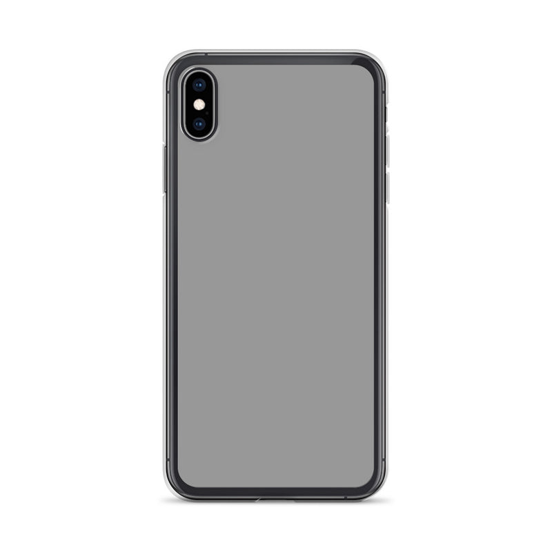 Load image into Gallery viewer, Plain Color Nobel Grey iPhone Case Clear Bump Resistant Flexible CREATIVETECH
