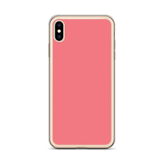 Plain Color Flory Red Pink iPhone Case Clear Bump Resistant Flexible CREATIVETECH