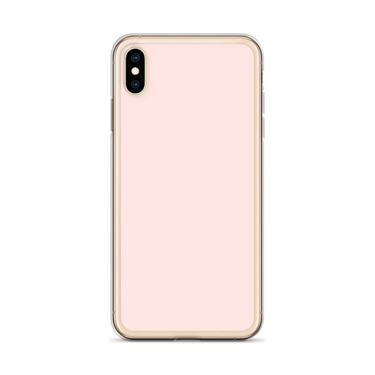 Plain Color Misty Rose Pink iPhone Case Clear Bump Resistant Flexible CREATIVETECH