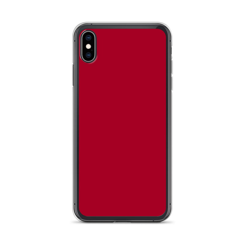 Load image into Gallery viewer, Plain Color Carmine Red iPhone Case Clear Bump Resistant Flexible CREATIVETECH