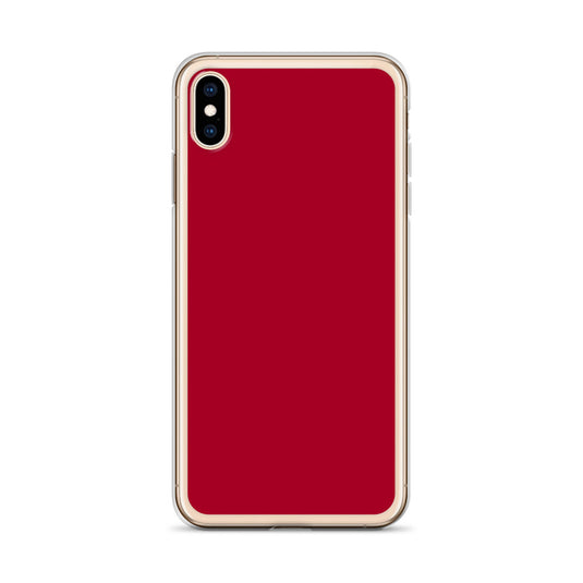 Plain Color Carmine Red iPhone Case Clear Bump Resistant Flexible CREATIVETECH