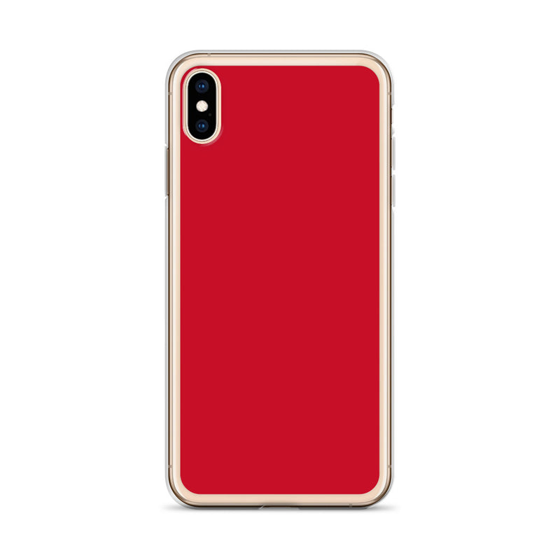 Load image into Gallery viewer, Plain Color Red iPhone Case Clear Bump Resistant Flexible CREATIVETECH