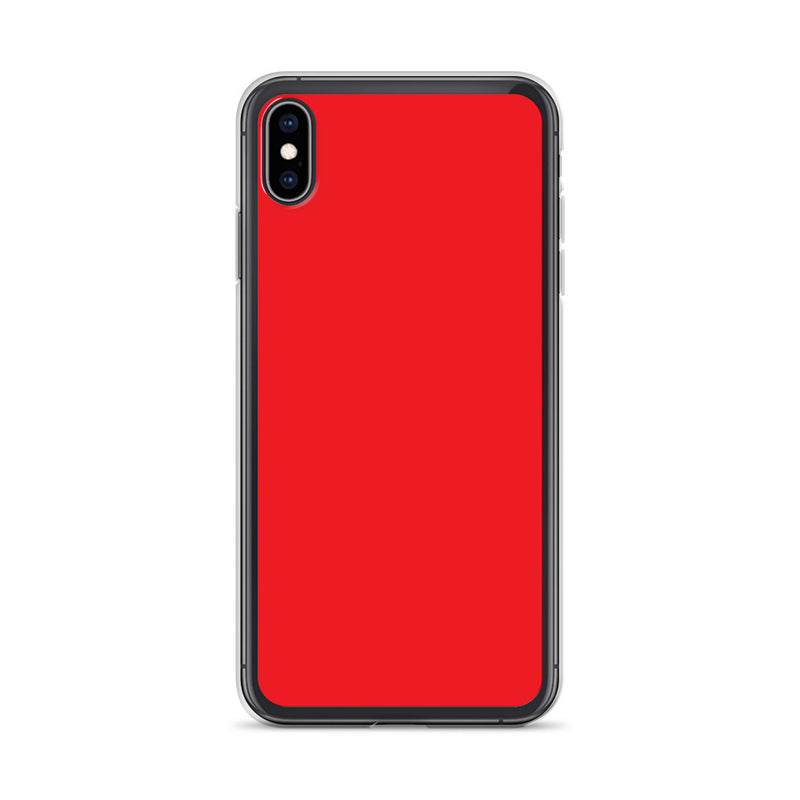Load image into Gallery viewer, Plain Color Alizarin Red iPhone Case Clear Bump Resistant Flexible CREATIVETECH