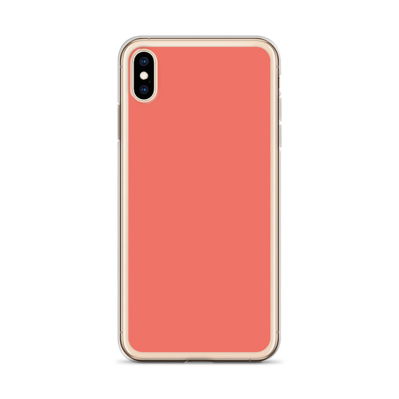 Load image into Gallery viewer, Plain Color Geraldine Orange Red Pink iPhone Case Clear Bump Resistant Flexible CREATIVETECH