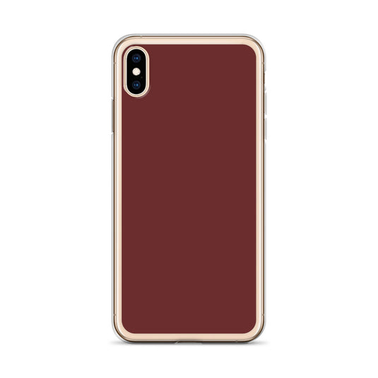Plain Color Auburn Red iPhone Case Clear Bump Resistant Flexible CREATIVETECH