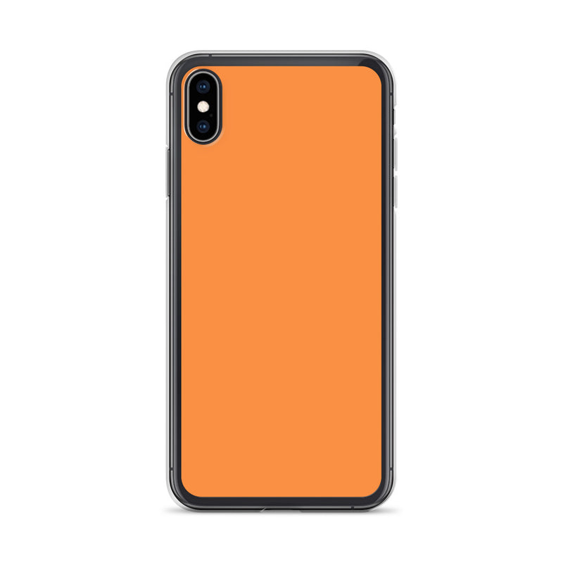 Load image into Gallery viewer, Plain Color Sea Buckthorn Orange iPhone Case Clear Bump Resistant Flexible CREATIVETECH