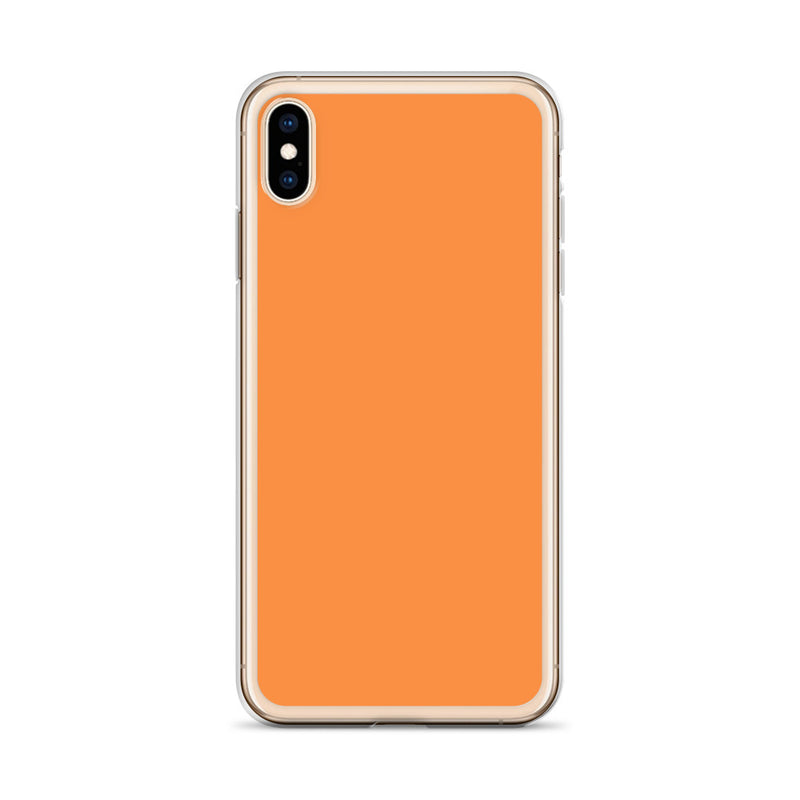 Load image into Gallery viewer, Plain Color Sea Buckthorn Orange iPhone Case Clear Bump Resistant Flexible CREATIVETECH