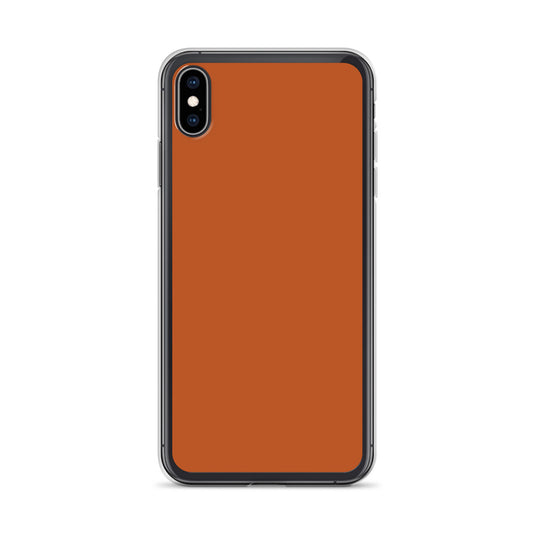 Plain Color Tenne Brown iPhone Case Clear Bump Resistant Flexible CREATIVETECH