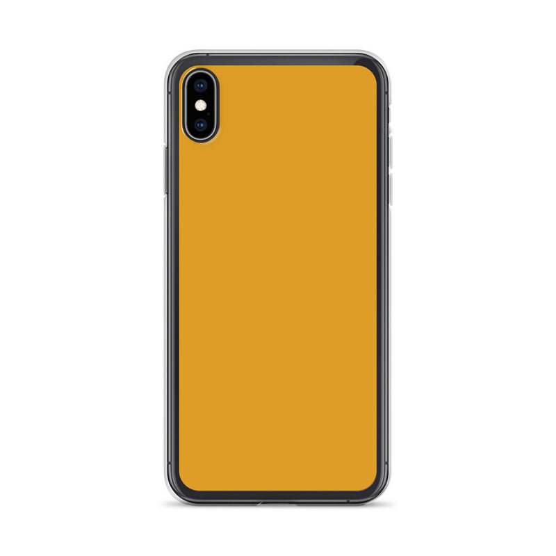 Load image into Gallery viewer, Plain Color Buttercup Orange Brown iPhone Case Clear Bump Resistant Flexible CREATIVETECH