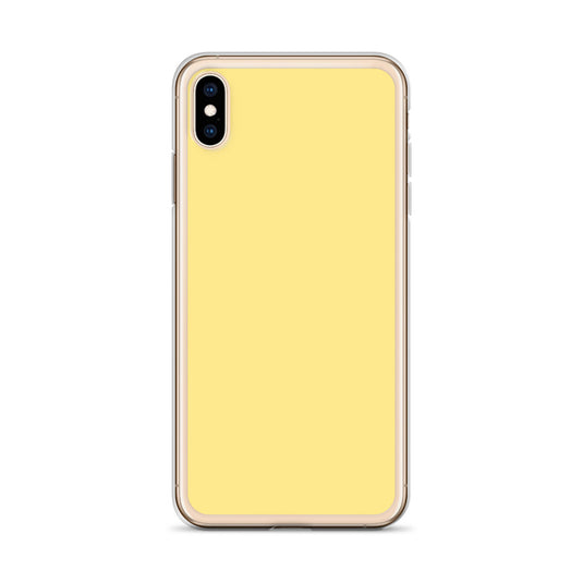 Plain Color Vis Vis Yellow iPhone Case Clear Bump Resistant CREATIVETECH