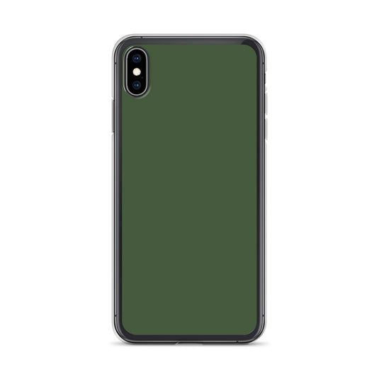Plain Color Deep Sage iPhone Case Clear Bump Resistant CREATIVETECH