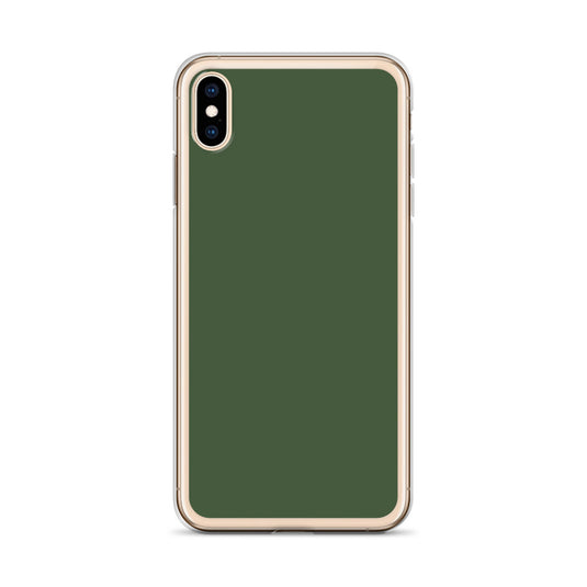 Plain Color Deep Sage iPhone Case Clear Bump Resistant CREATIVETECH