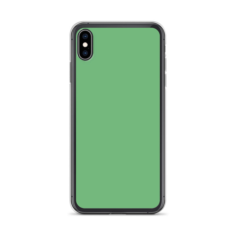 Load image into Gallery viewer, Plain Color Bay Leaf Green iPhone Case Clear Bump Resistant CREATIVETECH