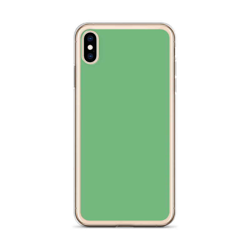 Load image into Gallery viewer, Plain Color Bay Leaf Green iPhone Case Clear Bump Resistant CREATIVETECH