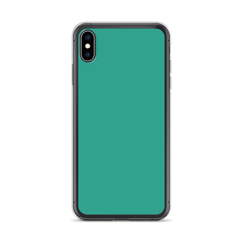 Load image into Gallery viewer, Plain Color Niagara Green iPhone Case Clear Bump Resistant CREATIVETECH